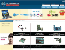 Tablet Screenshot of laptopspares.co.in